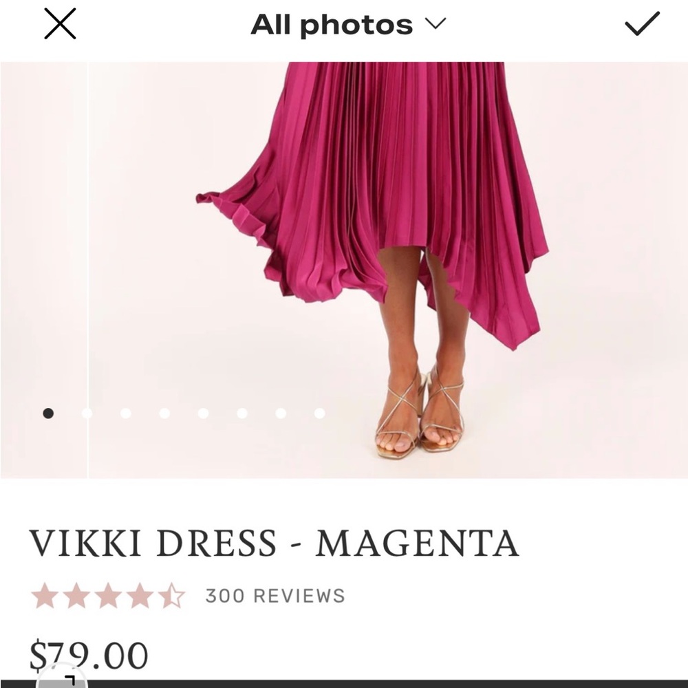 Petal & Pup Fuchsia Pleated Dress - Picture 3 of 5